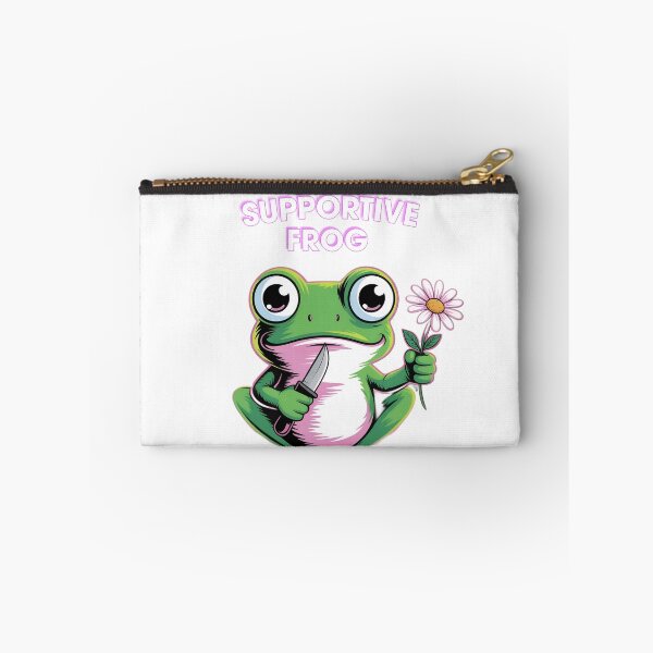 Item preview, Emotionally Supportive Frog Funny Dark Humor Frog Meme T-Shirt Cute Psycho Frog Illustration designed and sold by thabit903.