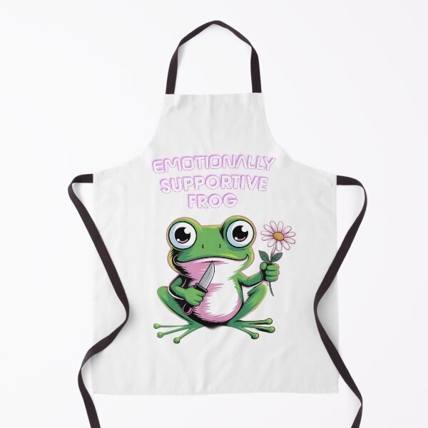 Item preview, Emotionally Supportive Frog Funny Dark Humor Frog Meme T-Shirt Cute Psycho Frog Illustration designed and sold by thabit903.