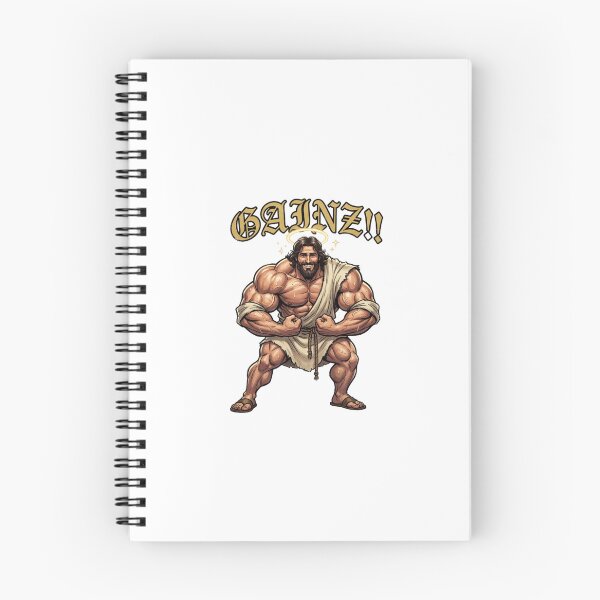 Item preview, Swole Christ Gainz Funny Christian Gym Print designed and sold by Swole-Christ.