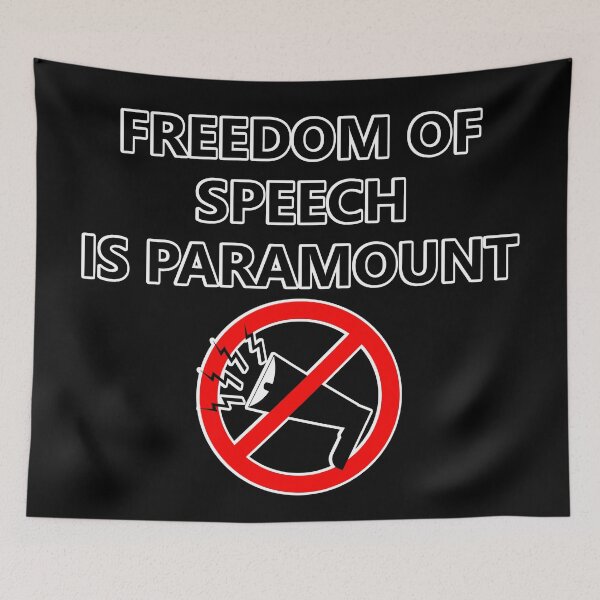 Item preview, Freedom Of Speech Is Paramount (Outlined) designed and sold by RebarForOwt.