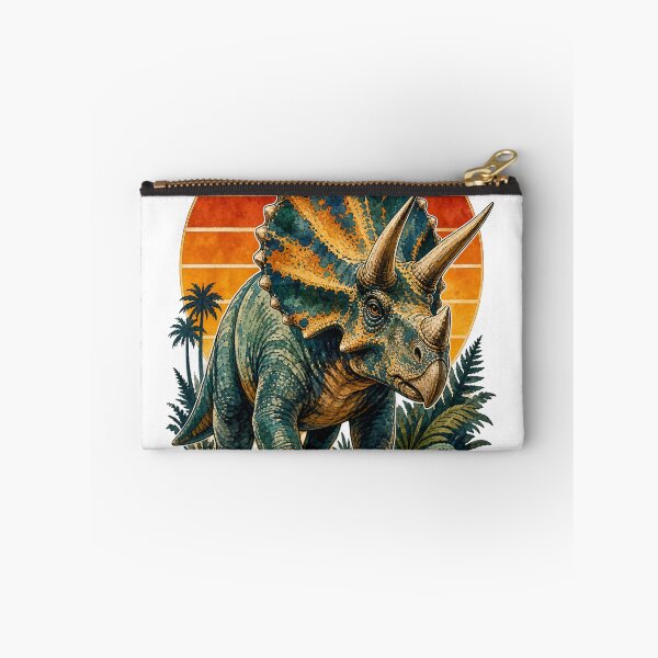 Item preview, Vibrant Triceratops Watercolor — Retro Luxe Palette, Bold Outline & Papery Texture designed and sold by Jandedan.
