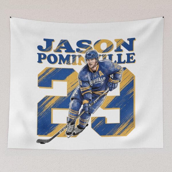 Item preview, Jason Pominville 29 Classic Buffalo Hockey Illustration designed and sold by Thogan0416.