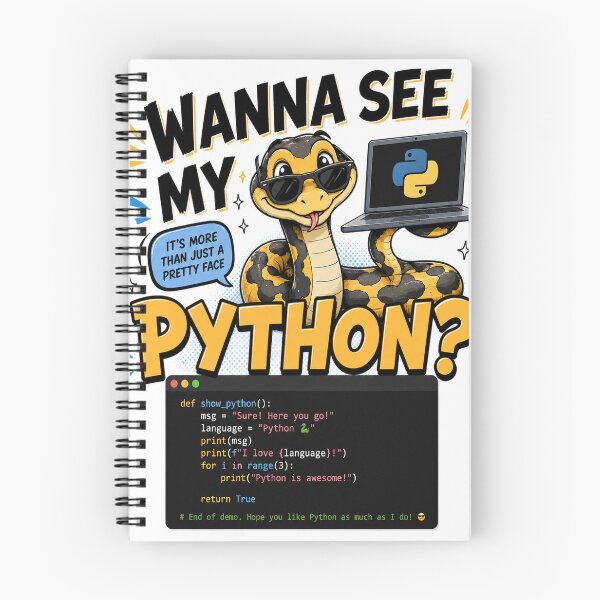 Item preview, Wanna See My Python? – Funny Programmer Snake Design designed and sold by Pecata.