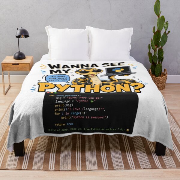 Item preview, Wanna See My Python? – Funny Programmer Snake Design designed and sold by Pecata.