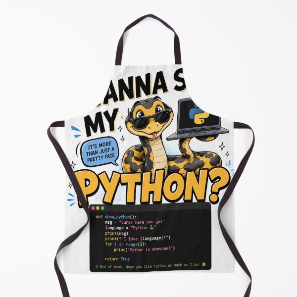 Item preview, Wanna See My Python? – Funny Programmer Snake Design designed and sold by Pecata.