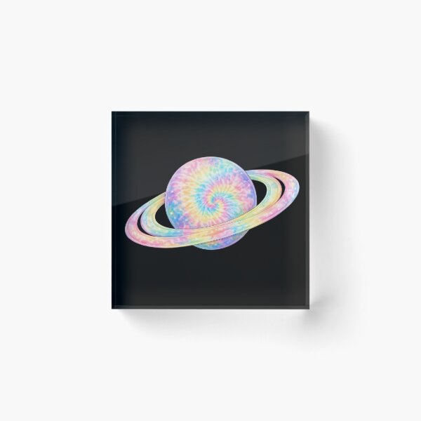 Item preview, Tie Dye Rainbow Saturn Planet designed and sold by jgvisualarts.