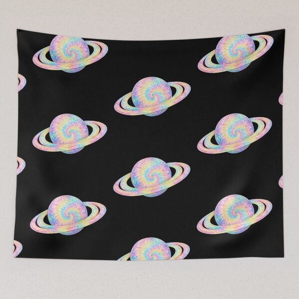 Item preview, Tie Dye Rainbow Saturn Planet designed and sold by jgvisualarts.