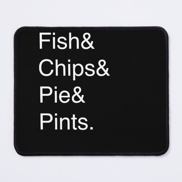 Item preview, British Food Fab Four: Fish & Chips & Pie & Pints designed and sold by ShirtsRWe.