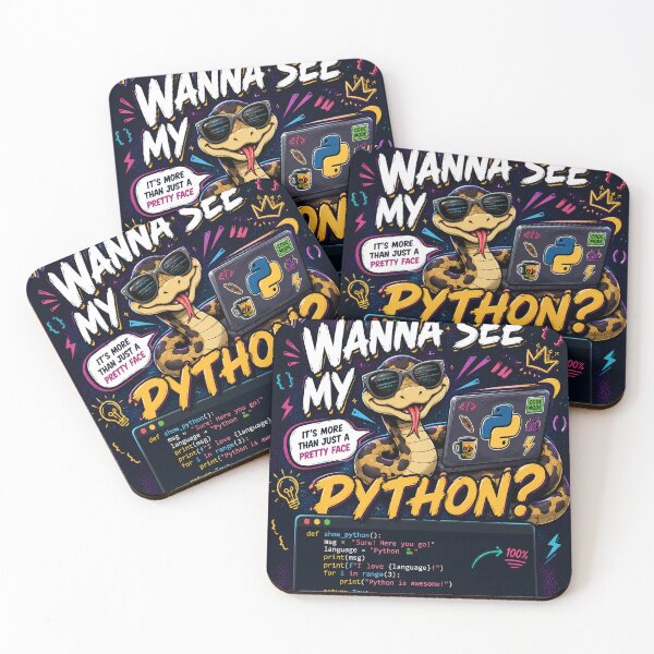 Item preview, Wanna See My Python? – Funny Programmer Snake Design designed and sold by Pecata.
