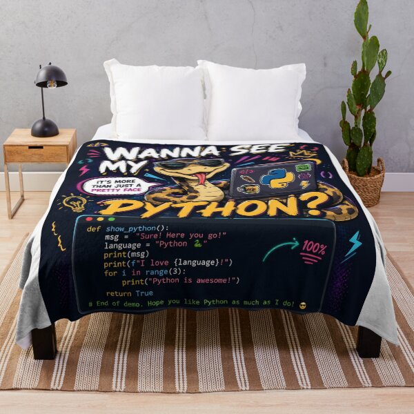Item preview, Wanna See My Python? – Funny Programmer Snake Design designed and sold by Pecata.