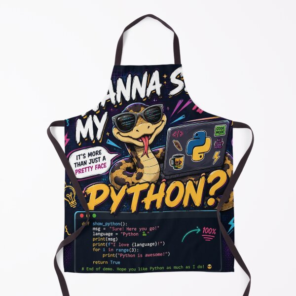 Item preview, Wanna See My Python? – Funny Programmer Snake Design designed and sold by Pecata.