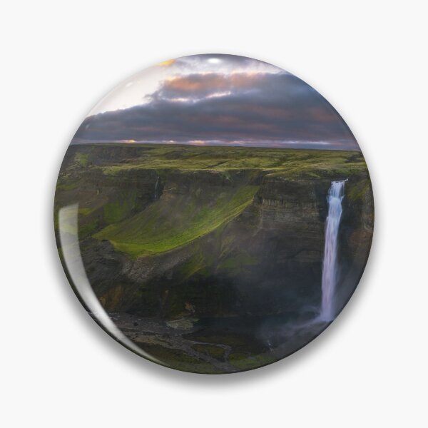 Item preview, Majestic Iceland Waterfall Canyon – Epic Sunrise Highlands Nature Photography designed and sold by JohnManuelPhoto.