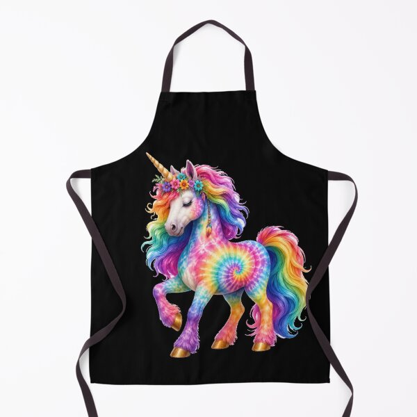 Item preview, Rainbow Tie Dye Unicorn with Flowers designed and sold by jgvisualarts.