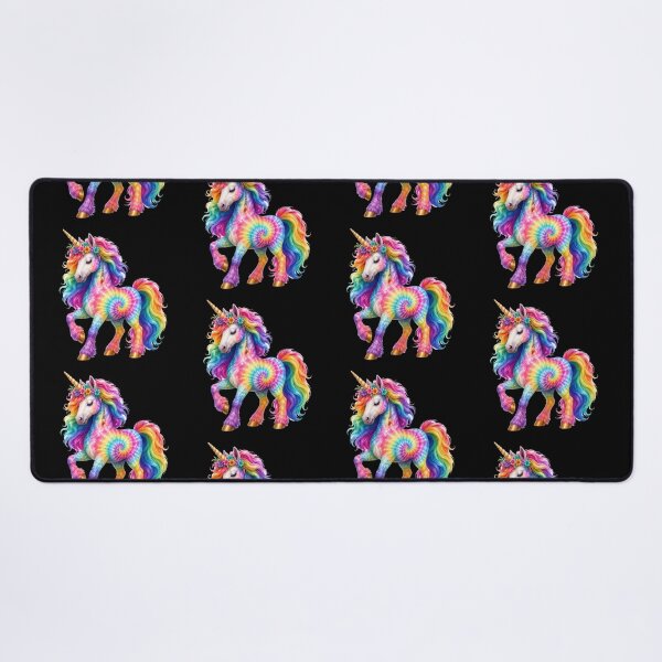 Item preview, Rainbow Tie Dye Unicorn with Flowers designed and sold by jgvisualarts.