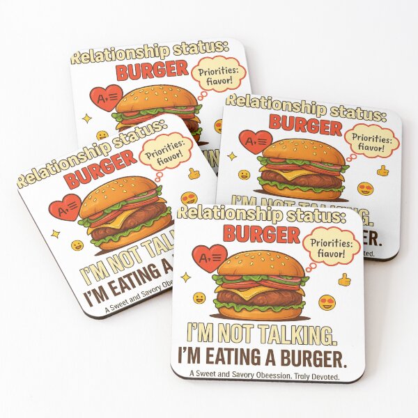 Item preview, Relationship Status: Burger - Funny Food Lover Quote, Burger Lover Humor Design designed and sold by MartBook.
