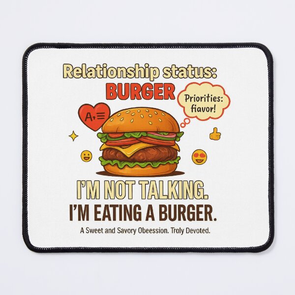 Item preview, Relationship Status: Burger - Funny Food Lover Quote, Burger Lover Humor Design designed and sold by MartBook.
