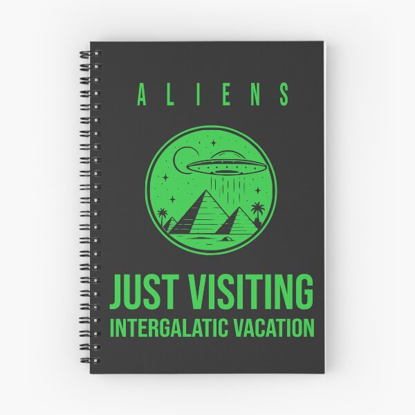 Item preview, Aliens Just Visiting Intergalactic Vacation UFO Pyramid Retro Sci-Fi Shirt - Green designed and sold by VoglR.