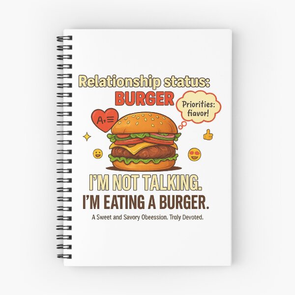 Item preview, Relationship Status: Burger - Funny Food Lover Quote, Burger Lover Humor Design designed and sold by MartBook.