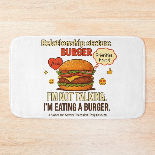 Item preview, Relationship Status: Burger - Funny Food Lover Quote, Burger Lover Humor Design designed and sold by MartBook.