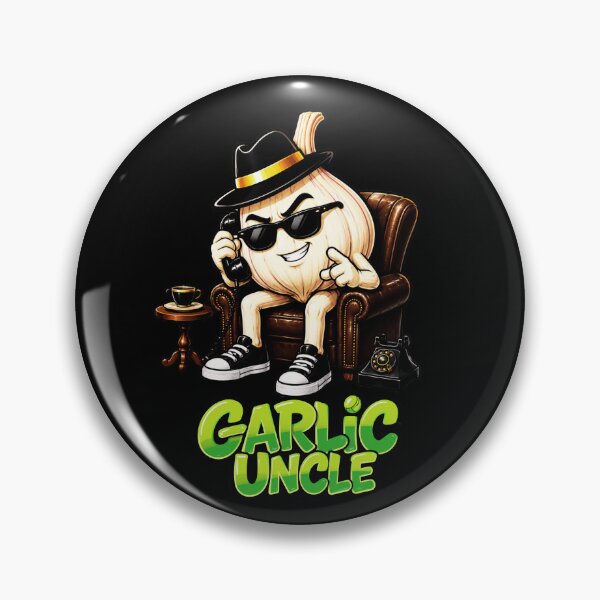 Item preview, Garlic Uncle Funny Mafia Garlic Cartoon Gangster T-Shirt Design designed and sold by GreennieArt.