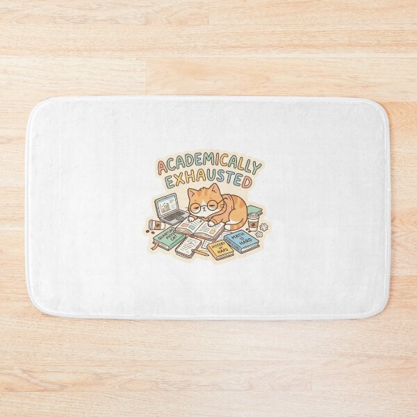 Item preview, Academically Exhausted Sticker | Student Burnout Aesthetic designed and sold by CutePlix.