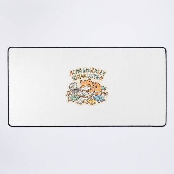 Item preview, Academically Exhausted Sticker | Student Burnout Aesthetic designed and sold by CutePlix.