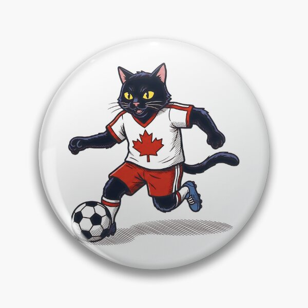 Item preview, Retro 90s Canadian Soccer Cat designed and sold by Ink & Void Co..