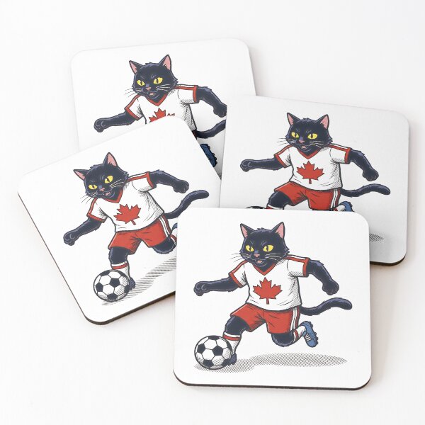 Item preview, Retro 90s Canadian Soccer Cat designed and sold by Ink & Void Co..