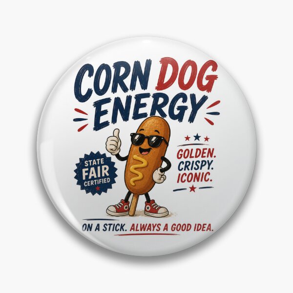 Item preview, Corn Dog Energy Cute Sticker | Carnival Snack Aesthetic designed and sold by Snackwave Ninety.