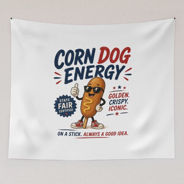 Item preview, Corn Dog Energy Cute Sticker | Carnival Snack Aesthetic designed and sold by Snackwave Ninety.