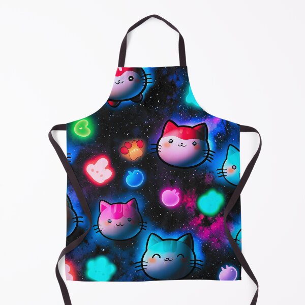 Artikelvorschau, Ästhetisches Design mit Galaxie-Kawaii-Neonkatzenmuster entworfen und verkauft von IMuDesigner.