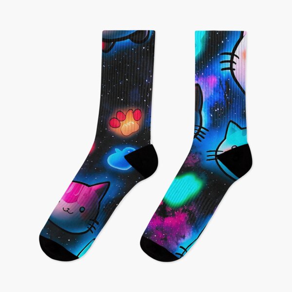 Item preview, Galaxy Kawaii Neon Cat Pattern Aesthetic Design designed and sold by IMuDesigner.