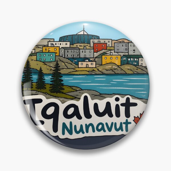 Item preview, Iqaluit Nunavut Canada Minimalist Cute Skyline Colorful designed and sold by HowToCanadian.