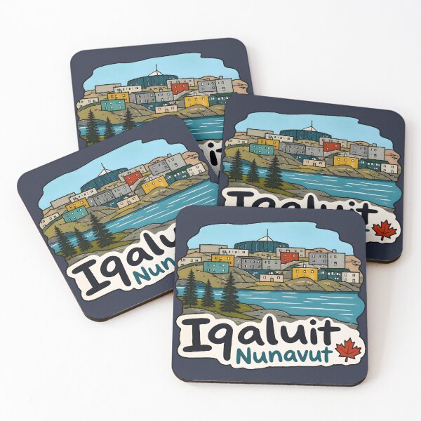 Item preview, Iqaluit Nunavut Canada Minimalist Cute Skyline Colorful designed and sold by HowToCanadian.