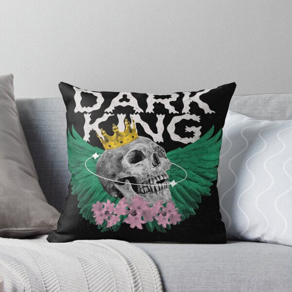 Item preview, Crowned Skull with Green Wings & Flowers - Dark Gothic Fantasy Art designed and sold by PrimalBeastLab.