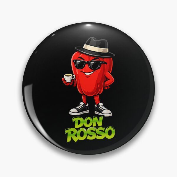 Item preview, Don Rosso Funny Mafia Red Pepper Cartoon Gangster T-Shirt Design designed and sold by GreennieArt.