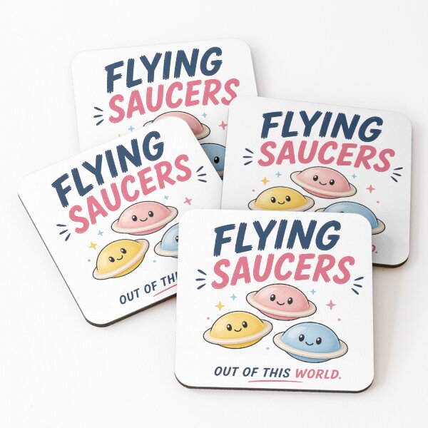 Item preview, Flying Saucers Funny Candy Sticker | Cute Space Retro Sweets designed and sold by Snackwave Ninety.