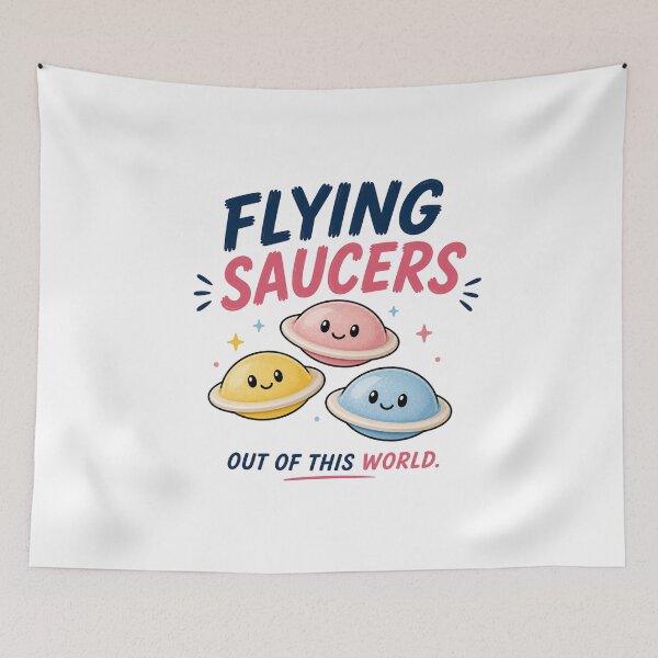 Item preview, Flying Saucers Funny Candy Sticker | Cute Space Retro Sweets designed and sold by Snackwave Ninety.