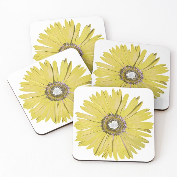 Item preview, Yellow Gold Gerber Daisy Flower Botanical Floral Pop Art designed and sold by Sharon Cummings Art.