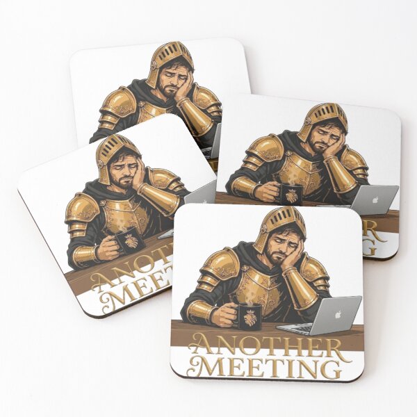 Item preview, Another Meeting Tired Knight Office Humor Art designed and sold by Northern Glow Art.