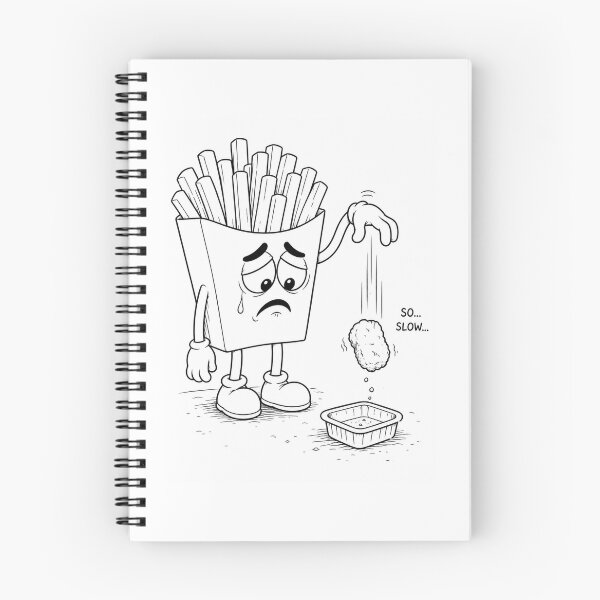 Item preview, Sad Fries Dropping Nugget | Funny Slow Snack Humor designed and sold by ComedyInkFactor.