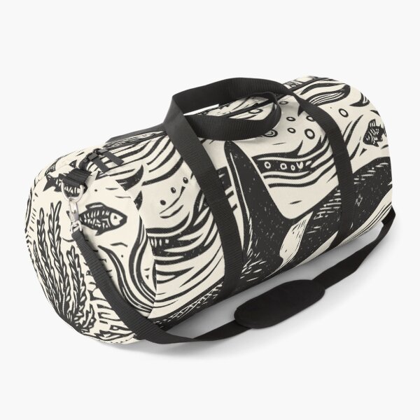 Item preview, Linocut Whales Orca Ocean Life Sea Creature designed and sold by Y-Vibes.