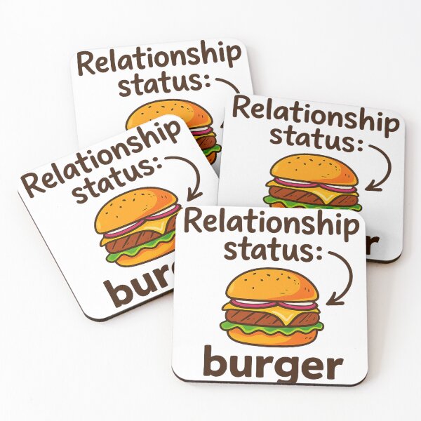 Item preview, Relationship Status: Burger – Funny Food Lover Design, Cheeseburger Humor designed and sold by MartBook.