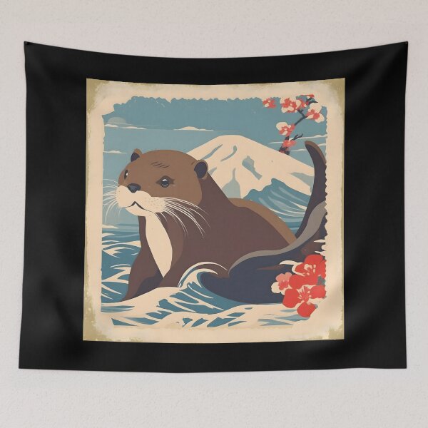 Item preview, Japanese Otter Cherry Blossom Swim designed and sold by at85productions.