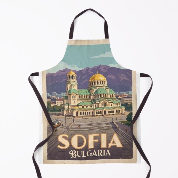 Item preview, Sofia Bulgaria Vintage Travel Poster | Retro Cathedral Cityscape Wall Art designed and sold by Ar0undTheW0rld.