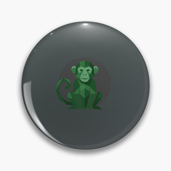 Item preview, Emerald Monkey Sticker – Geometric Green Ape Art for Environmental Defenders designed and sold by bsbd-action.