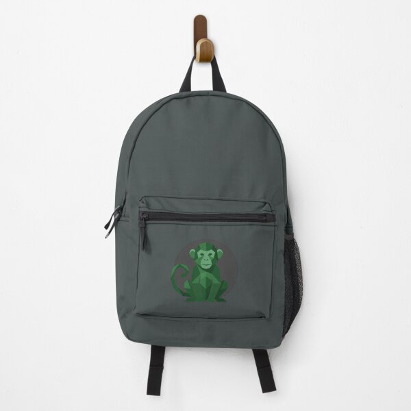 Item preview, Emerald Monkey Sticker – Geometric Green Ape Art for Environmental Defenders designed and sold by bsbd-action.