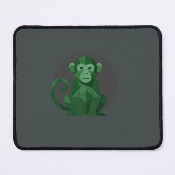 Item preview, Emerald Monkey Sticker – Geometric Green Ape Art for Environmental Defenders designed and sold by bsbd-action.