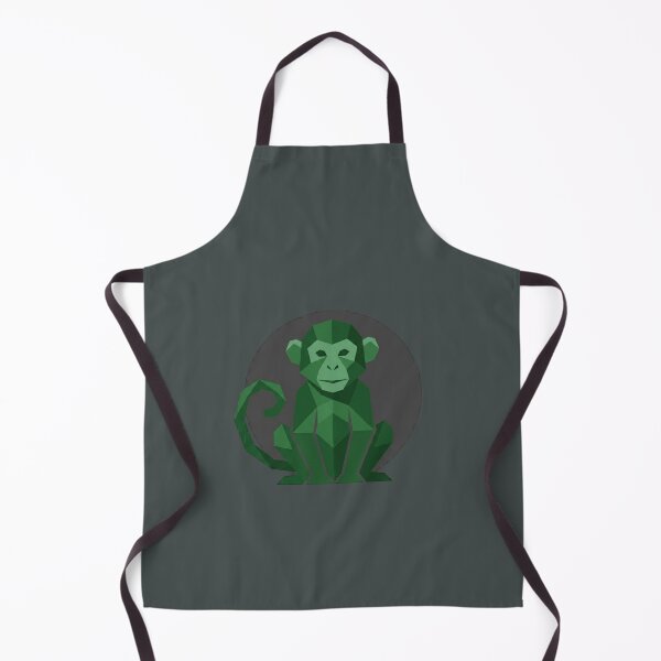 Item preview, Emerald Monkey Sticker – Geometric Green Ape Art for Environmental Defenders designed and sold by bsbd-action.