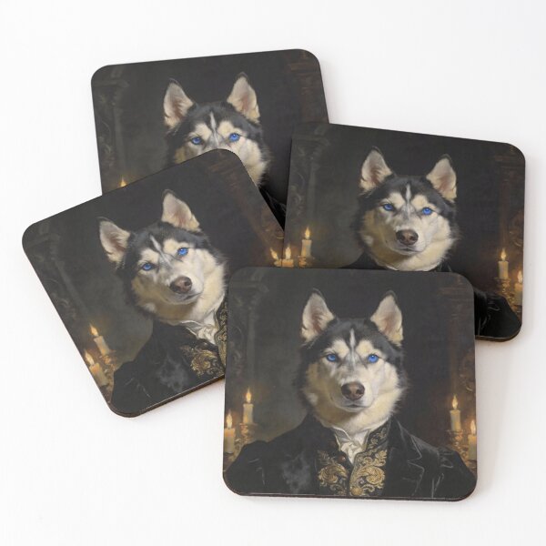 Item preview, Husky Portrait | Vintage Dog Art designed and sold by VelarisMoon.